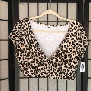 Leopard print Old Navy swim Suit top size XL